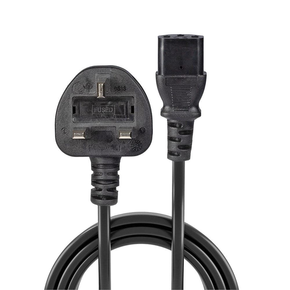 Lindy 7.5m UK 3 Pin Plug to IEC C13 mains power Cable, Black - Image 2