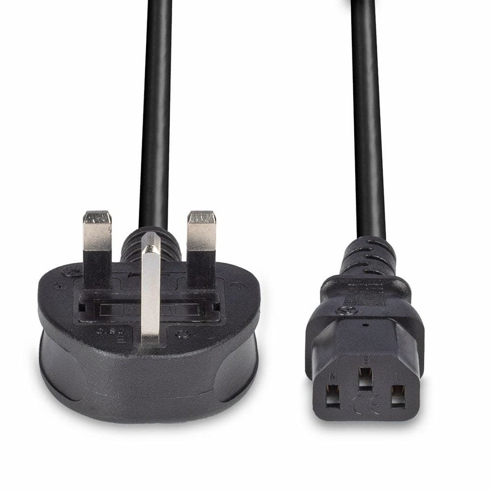 Lindy 7.5m UK 3 Pin Plug to IEC C13 mains power Cable, Black - Image 4