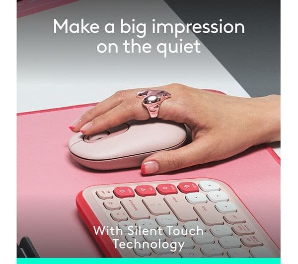 Logitech Pop Icon Wireless Optical Mouse - Rose - Image 5