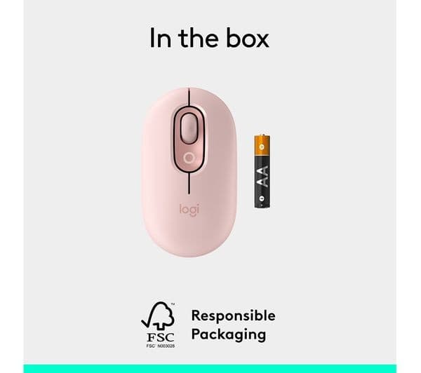 Logitech Pop Icon Wireless Optical Mouse - Rose - Image 10
