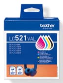 Brother LC521VAL Genuine Ink Cartridge Value Pack thumbnail 1