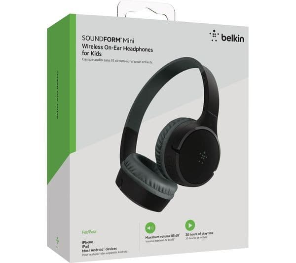 Belkin SoundForm Mini Wireless On-Ear Kids Headphones - Black - Image 10