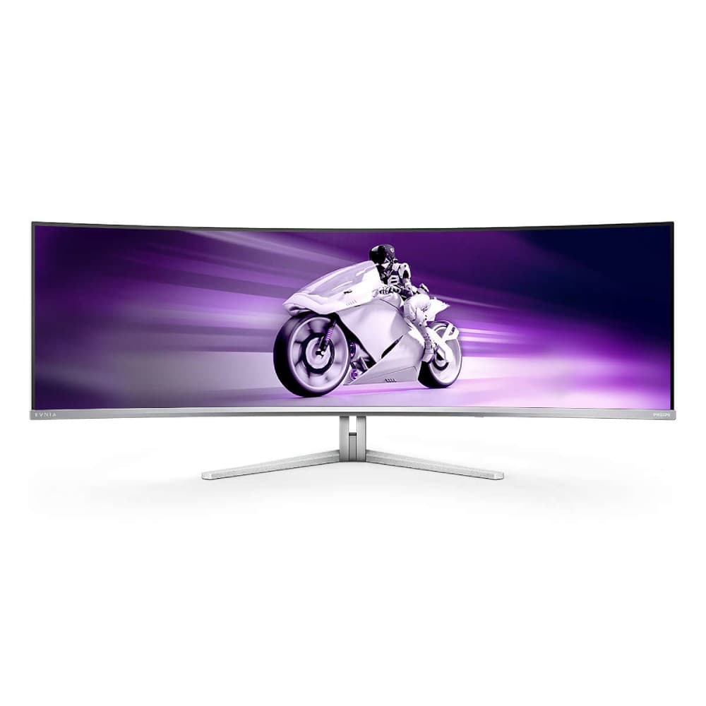 Philips Evnia 49M2C8900/00 48.9 inch 5120 x 1440 Dual QHD QD-OLED FreeSync Premium Pro 240Hz Curved Gaming Monitor - White - Image 1