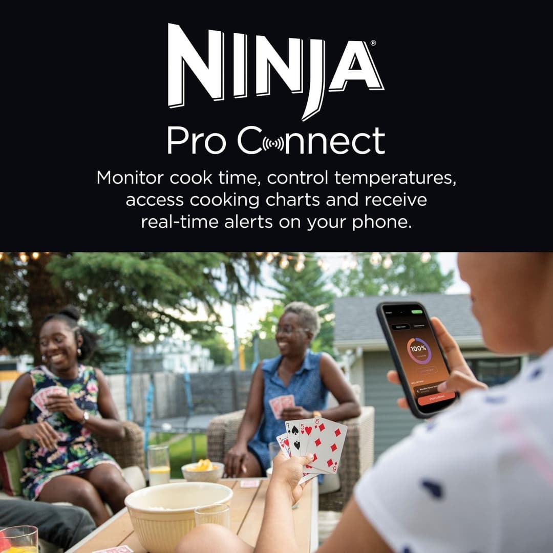 Ninja OG901UK Woodfire Pro Connect XL Electric BBQ Grill & Smoker Black Blue - Image 3