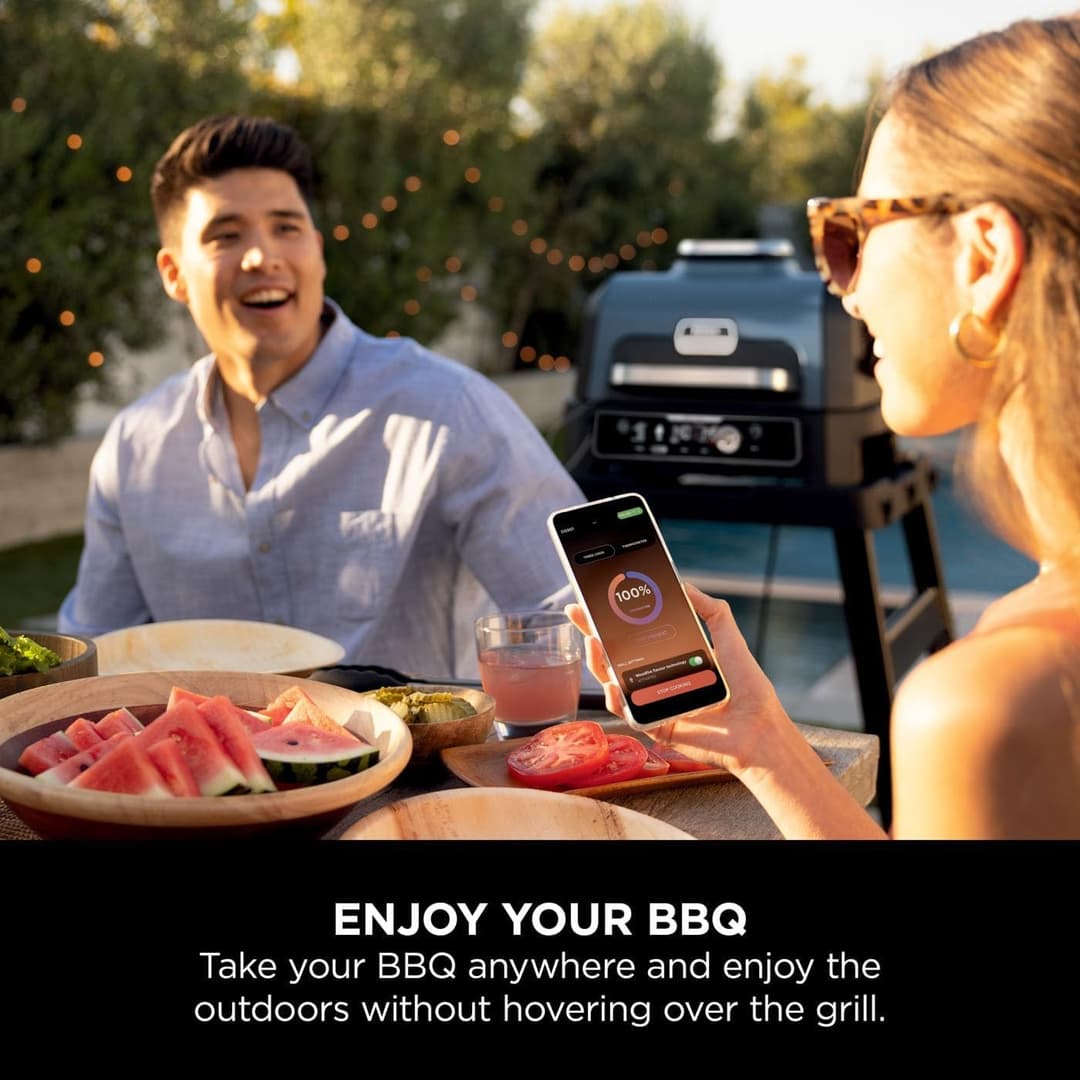 Ninja OG901UK Woodfire Pro Connect XL Electric BBQ Grill & Smoker Black Blue - Image 8