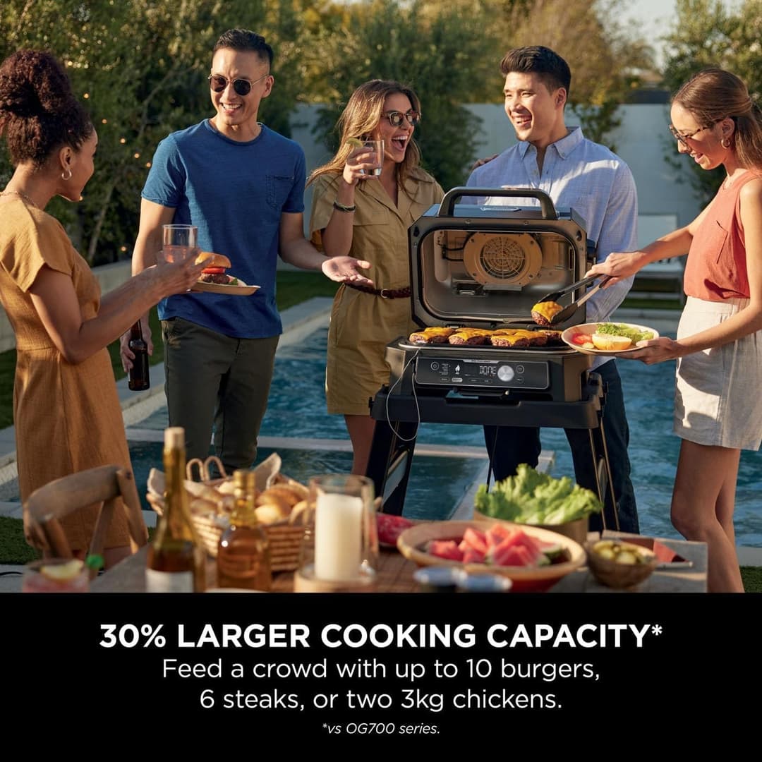 Ninja OG901UK Woodfire Pro Connect XL Electric BBQ Grill & Smoker Black Blue - Image 10