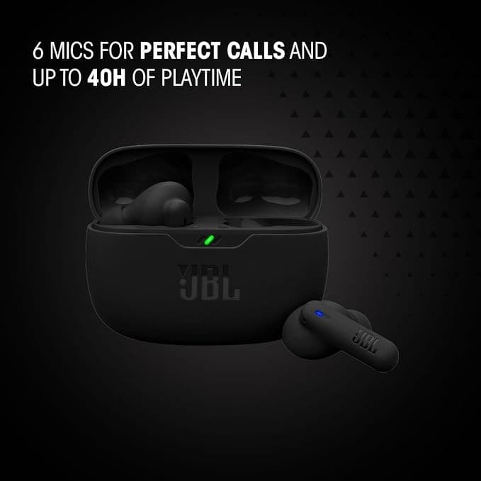 JBL Wave Beam 2 True Wireless Noise Cancelling Earbuds - Black - Image 2