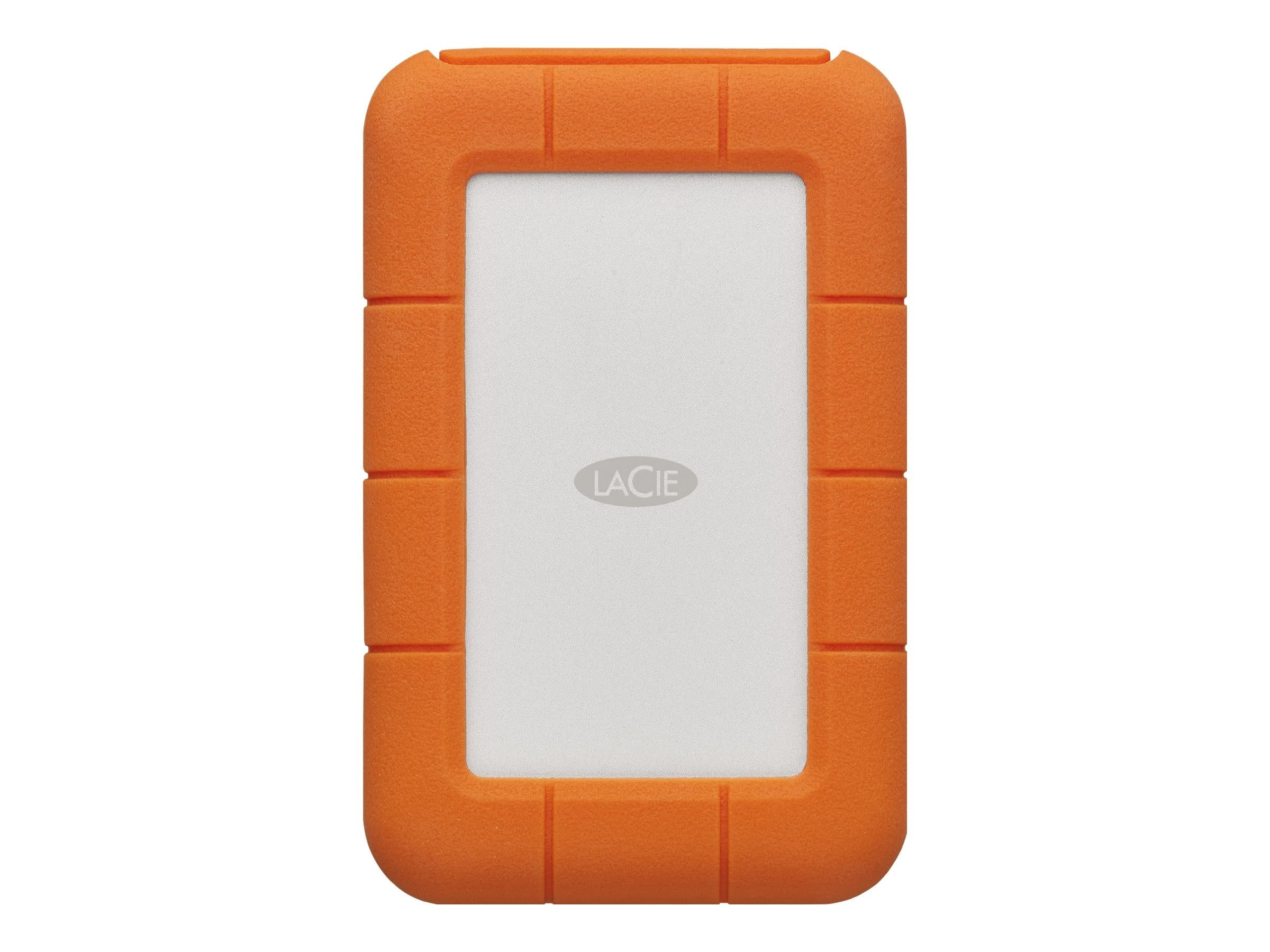 LaCie Rugged 2TB USB-C Hard Drive Orange