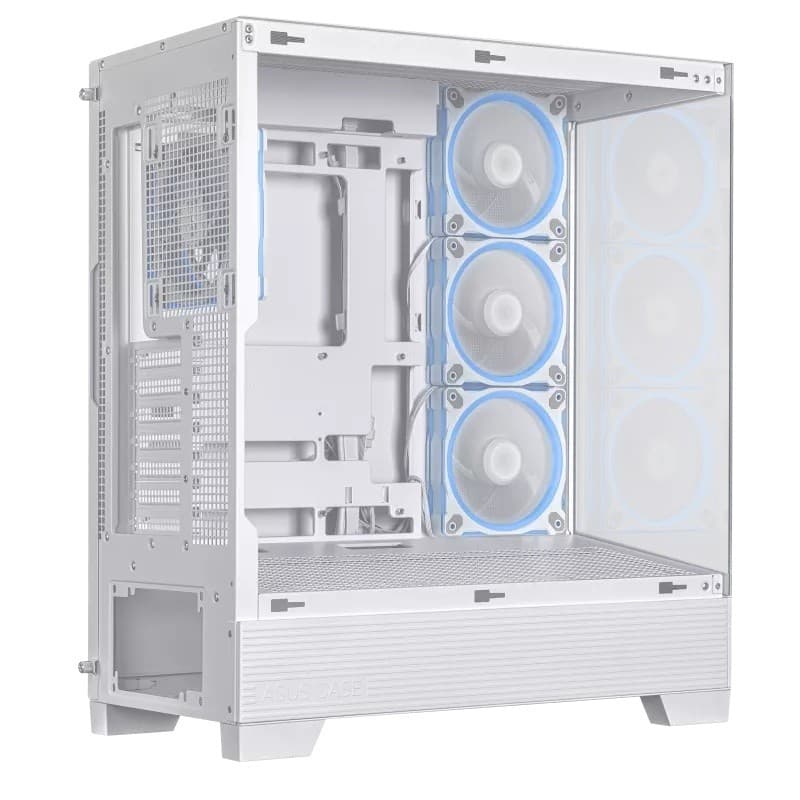 ASUS A31 PLUS TG ARGB Tempered Glass Mid Tower Gaming PC Case - White - Image 6