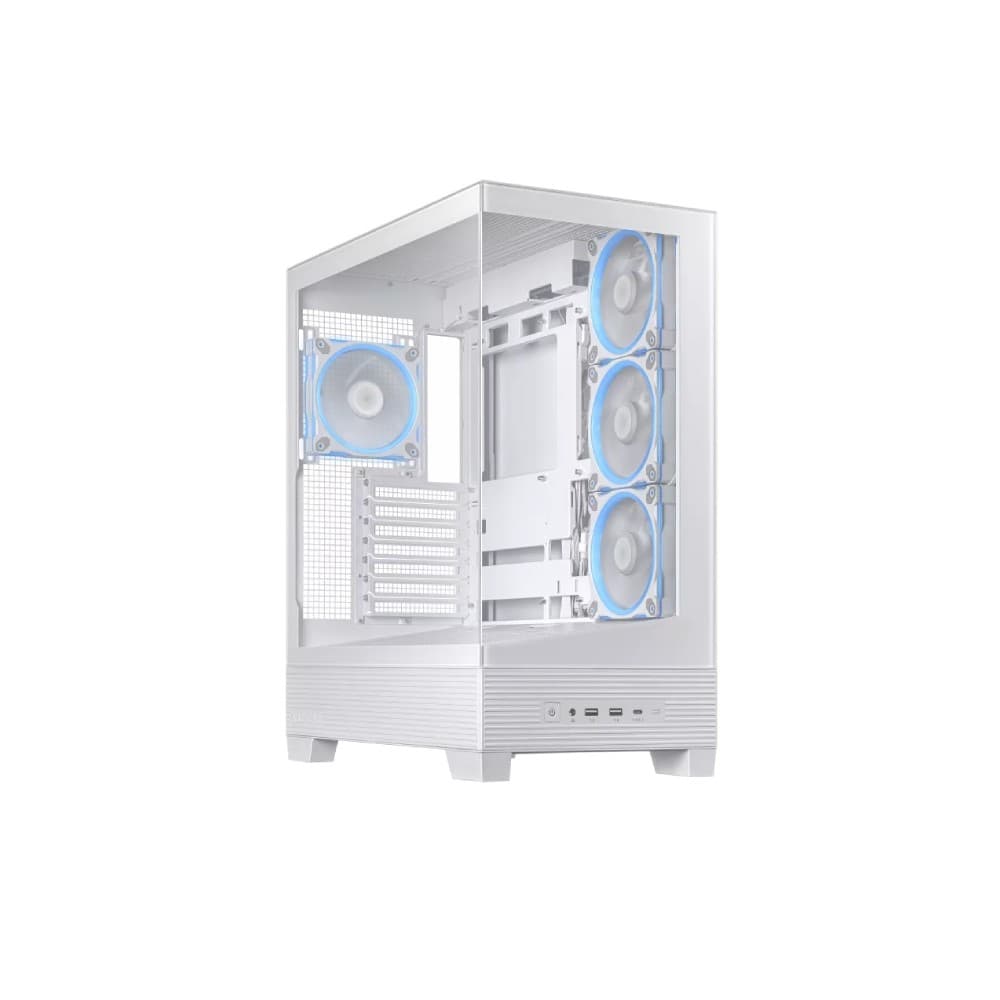 ASUS A31 PLUS TG ARGB Tempered Glass Mid Tower Gaming PC Case - White - Image 7