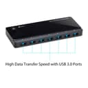 TP-Link UH720 7-Port USB 3.0 Hub with 2 Charging Ports - Black thumbnail 2