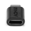 Lindy USB 3.2 Gen 2x2 Type C Male to Type C Female Adapter, 20Gbps, Black thumbnail 4
