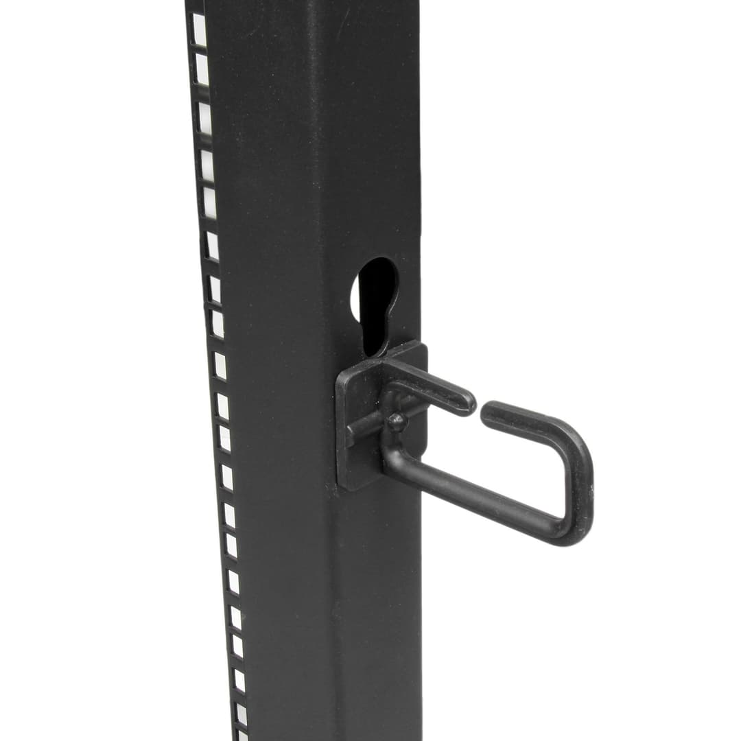 StarTech.com 4-Post 18U Mobile Open Frame Server Rack, Four Post 19" Network Rack with Wheels, Rolling Rack with Adjustable Depth for Computer/AV/Data/IT Equipment - Casters, Leveling Feet or Floor Mounting - Image 3