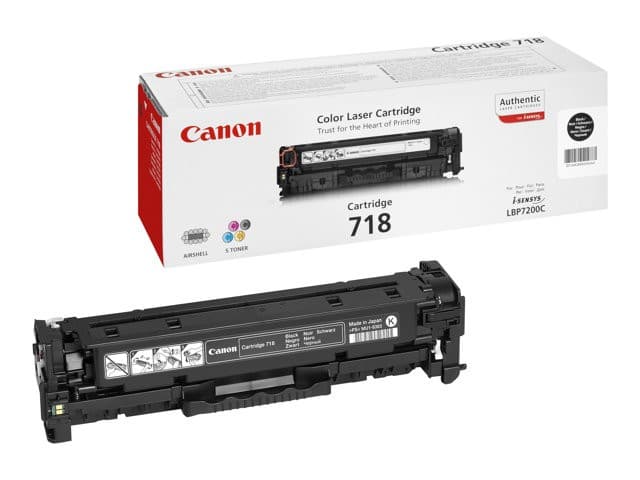 Canon 718 Black - black - original - toner cartridge - Image 1