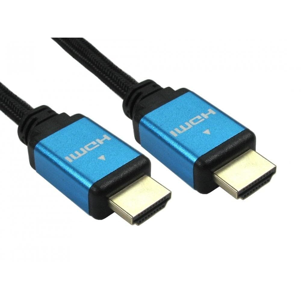 Scan - Cable trenzado HDMI 2.1 (2 m), color azul y negro