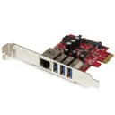 StarTech.com 3-Port PCI Express USB 3.0 Card + Gigabit Ethernet thumbnail 1