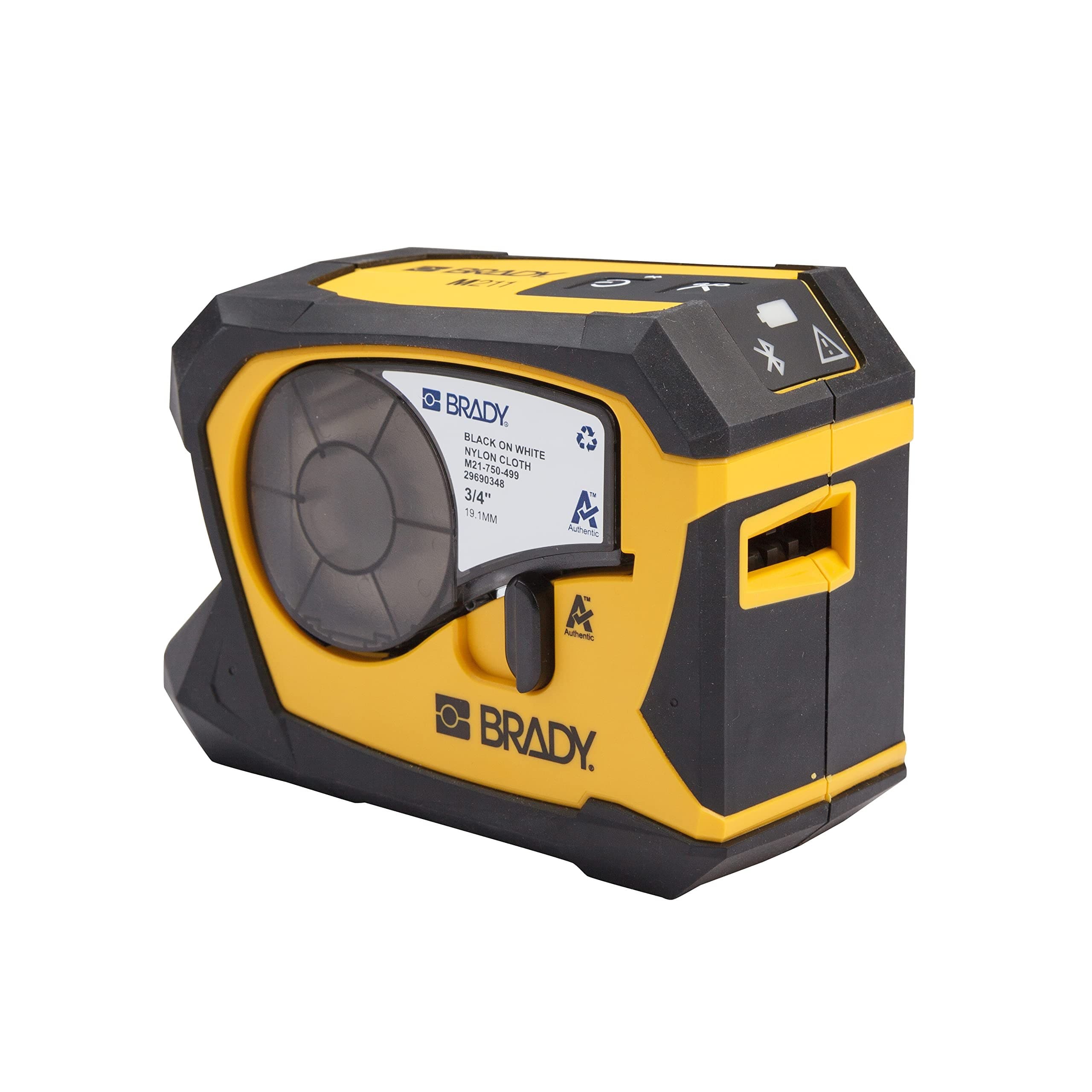 Brady M211 Portable Bluetooth Label Printer with M21-750-499 19.05mm Label Cartridge - Yellow/Black