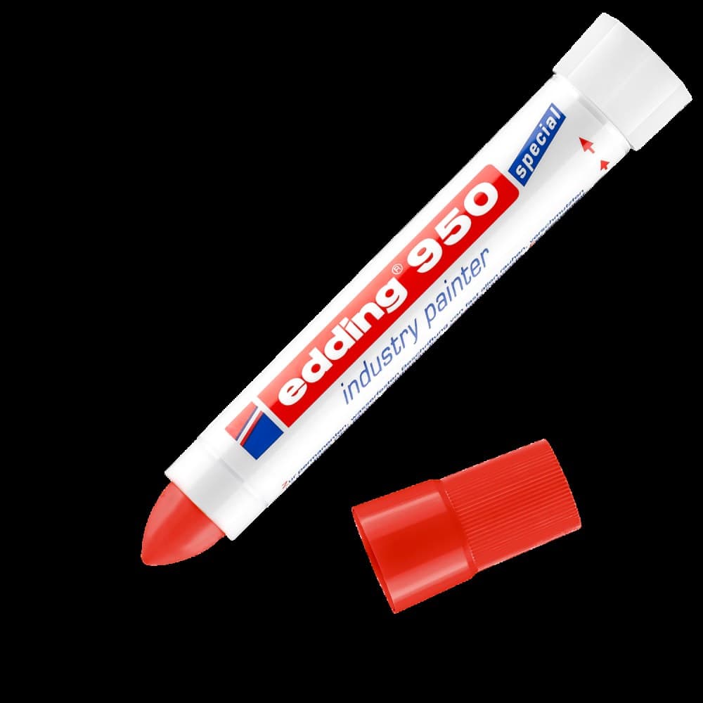 edding 950 Industry Painter Red 10mm Round Tip Box of 10 - Image 1