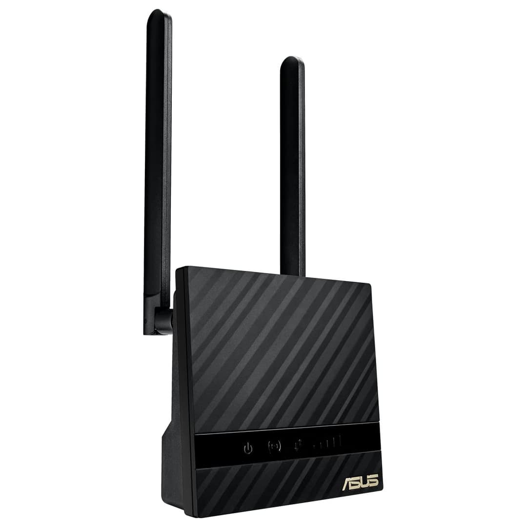 ASUS 4G-N16 4G LTE Wi-Fi Modem Router - N300 300 Mbps Wi-Fi, 150 Mbps LTE, SIM Slot - Black - Image 1
