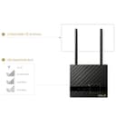 ASUS 4G-N16 4G LTE Wi-Fi Modem Router - N300 300 Mbps Wi-Fi, 150 Mbps LTE, SIM Slot - Black thumbnail 4