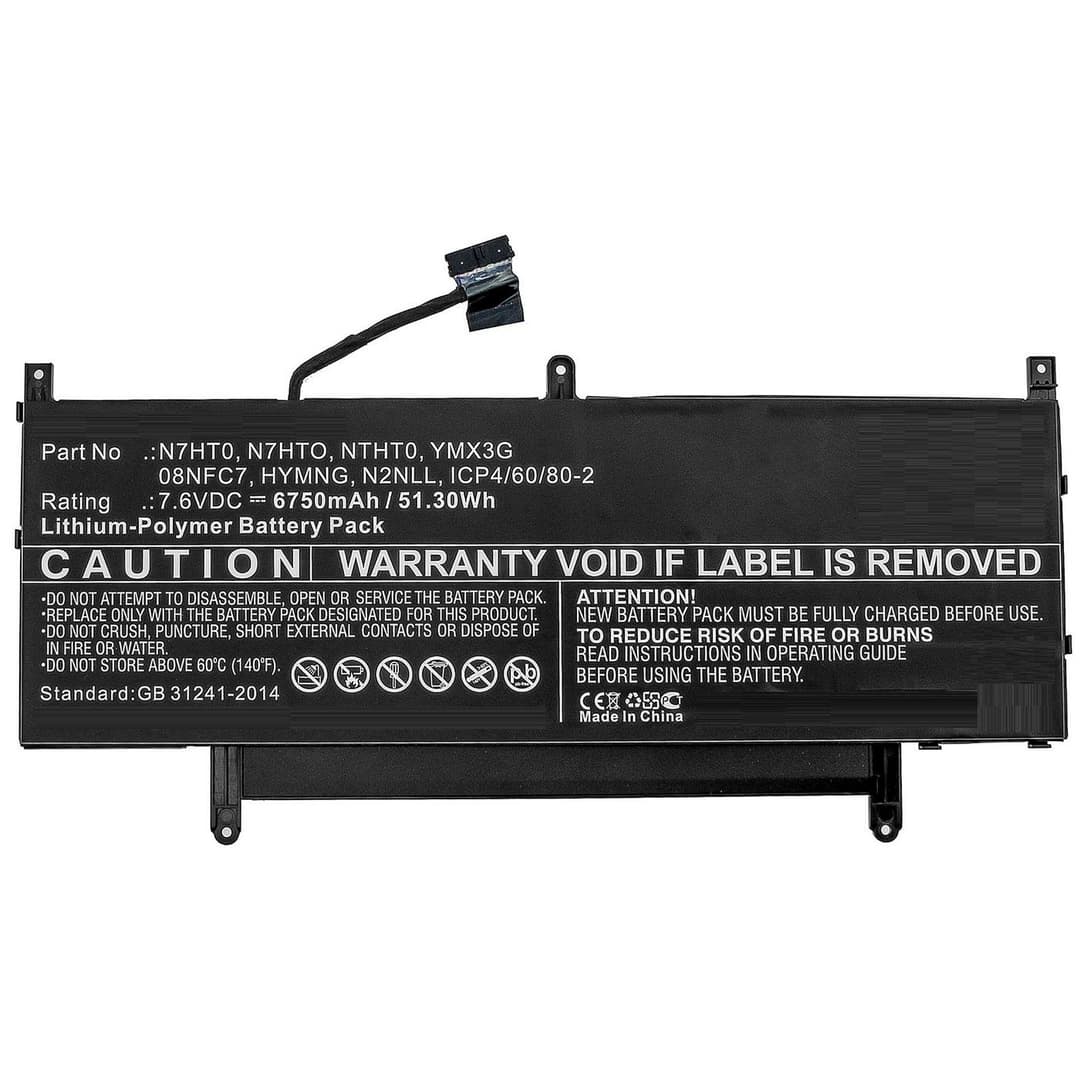 CoreParts Laptop Battery for Dell Latitude 15 9510 - Li-Polymer 7.6V 6750mAh 51.3Wh - Image 1
