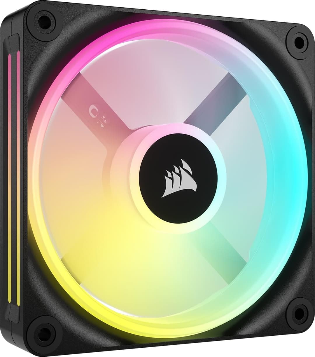Corsair iCUE LINK QX120 RGB 120mm Magnetic Dome RGB Single Fan Expansion Kit - Black - Image 1