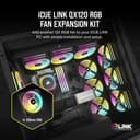 Corsair iCUE LINK QX120 RGB 120mm Magnetic Dome RGB Single Fan Expansion Kit - Black thumbnail 2
