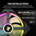 Corsair iCUE LINK QX120 RGB 120mm Magnetic Dome RGB Single Fan Expansion Kit - Black thumbnail 6