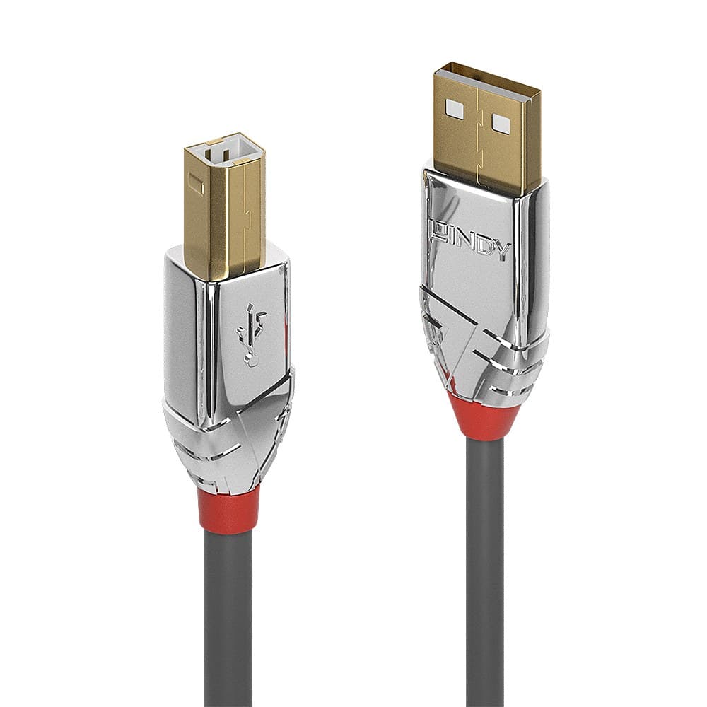 Lindy 0.5m USB 2.0 Type A to B Cable, Cromo Line - Image 1