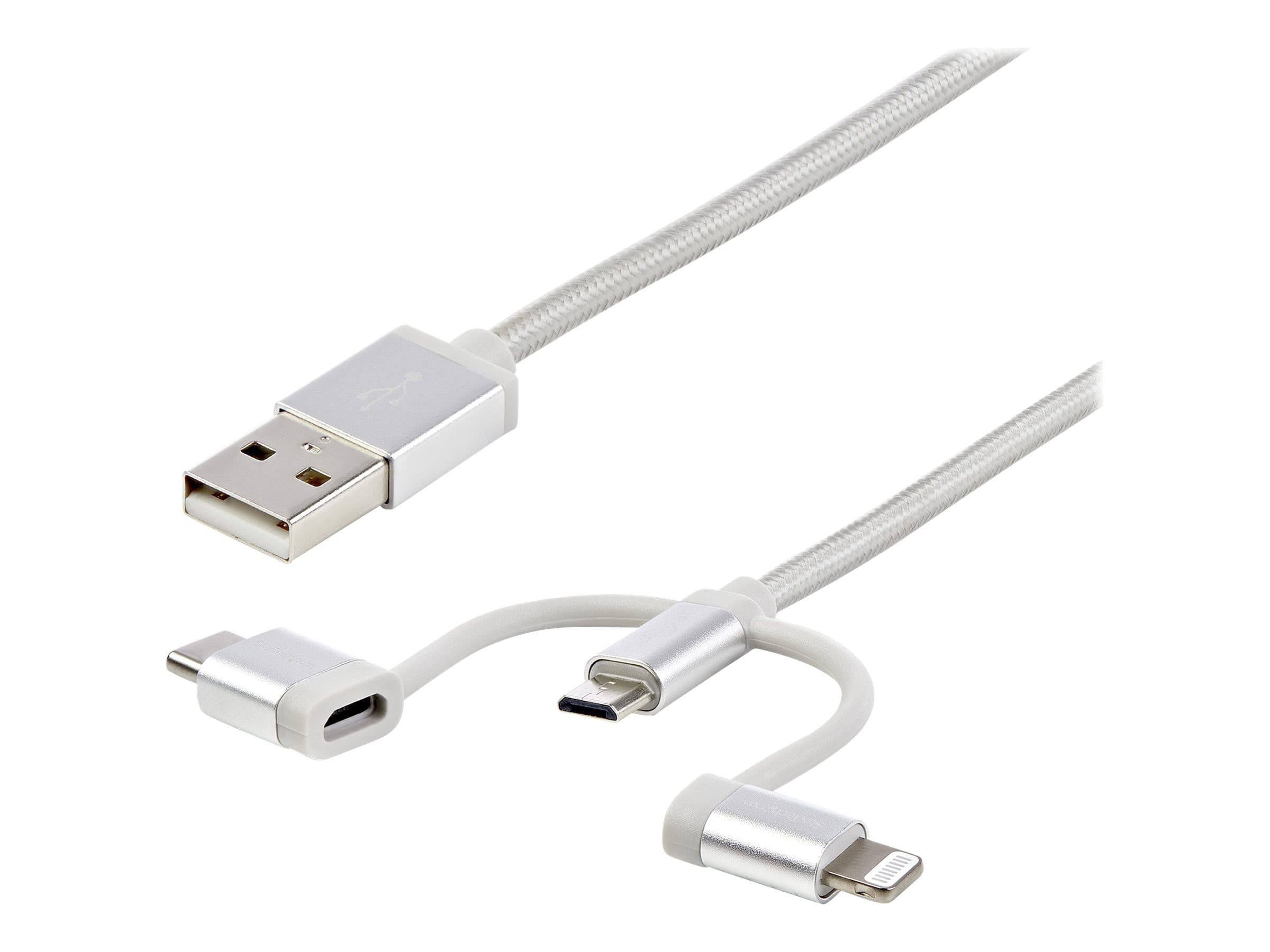 StarTech LTCUB1MGR Multi Charging Cable Silver