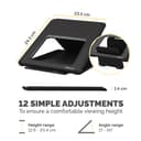 Fellowes Laptop Stand for Desk - Breyta Adjustable Laptop Riser for Home and Office - Portable Laptop Stand with 12 Height Adjustments - Max Laptop Size 14", Max Weight 4KG - Black thumbnail 4