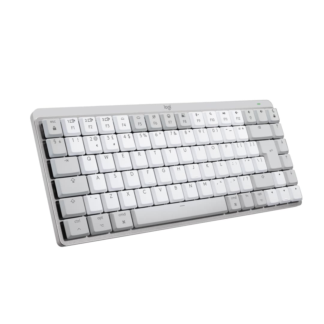 Logitech MX Mechanical Mini for Mac Wireless Illuminated Keyboard - Tactile Quiet Switches - Pale Grey - Image 1