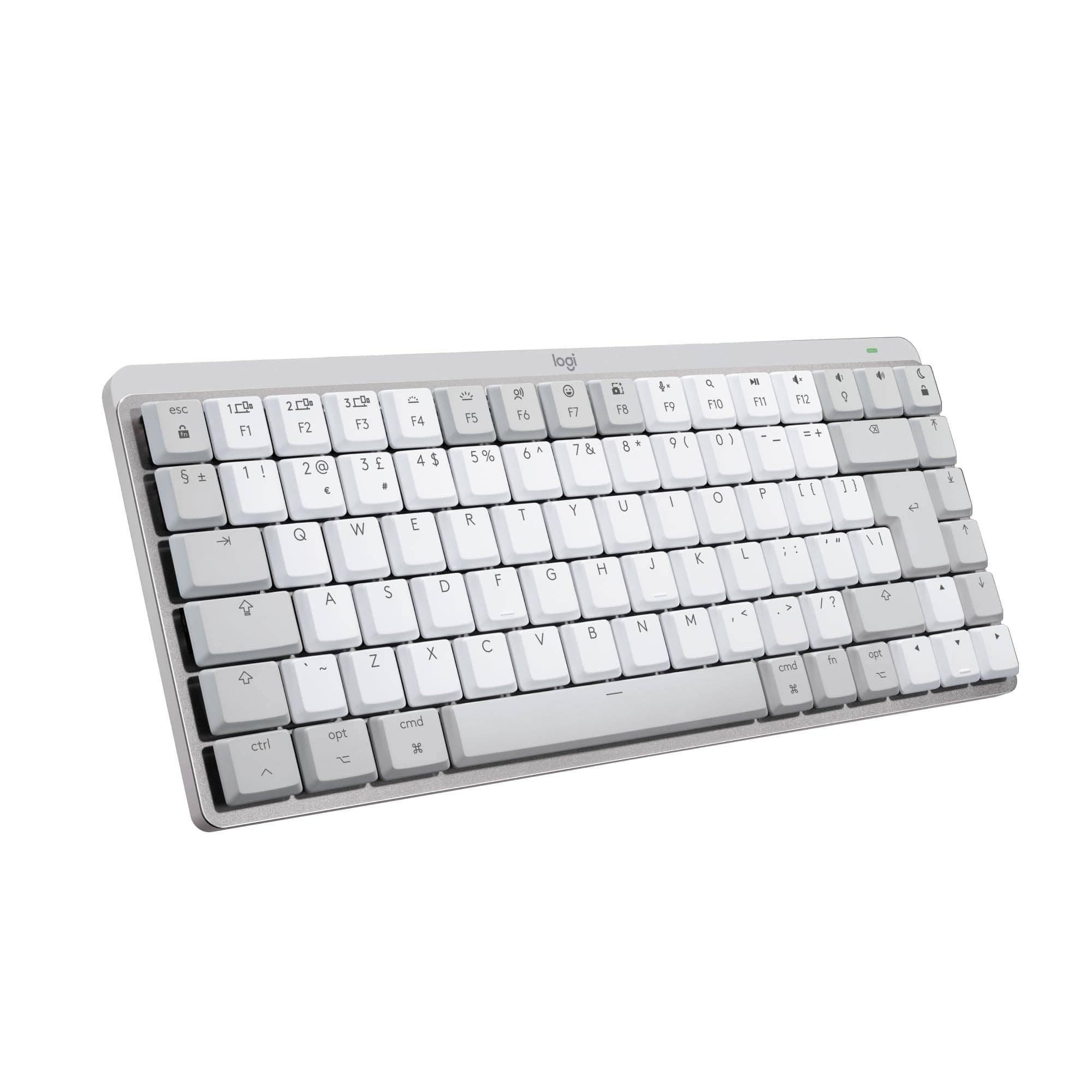 Logitech MX Mechanical Mini for Mac Wireless Illuminated Keyboard - Tactile Quiet Switches - Pale Grey