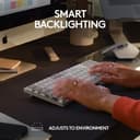 Logitech MX Mechanical Mini for Mac Wireless Illuminated Keyboard - Tactile Quiet Switches - Pale Grey thumbnail 4