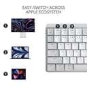 Logitech MX Mechanical Mini for Mac Wireless Illuminated Keyboard - Tactile Quiet Switches - Pale Grey thumbnail 8