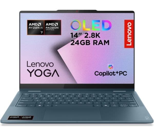 LENOVO Yoga 7 14" 2-in-1 AMD Ryzen AI 7 24GB 1TB Tidal Teal