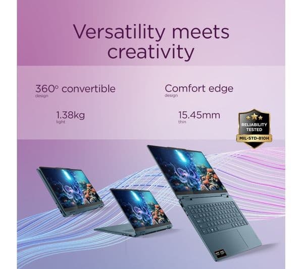 LENOVO Yoga 7 14" 2-in-1 AMD Ryzen AI 7 24GB 1TB Tidal Teal - Image 7