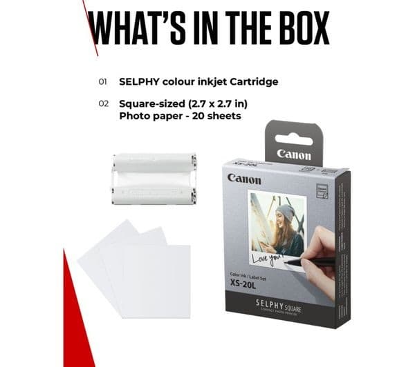 Canon XS-20L 72 x 85 mm Photo Paper & Ink Set - 20 Sheets - Image 7