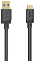 Hama USB-A to USB-C Cable, USB 3.2 Gen 1, 5 Gbit/s, Black - 1.5m thumbnail 1