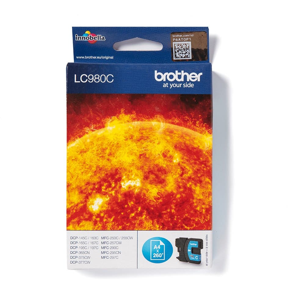 Brother LC980 Original Ink Cartridge - Cyan - Image 1