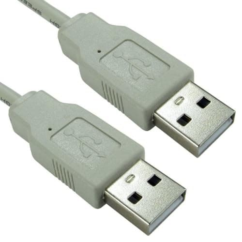 Cables Direct 1.8m USB 2.0 Type A to Type A Cable in Beige - Image 2