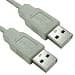 Cables Direct 1.8m USB 2.0 Type A to Type A Cable in Beige thumbnail 3