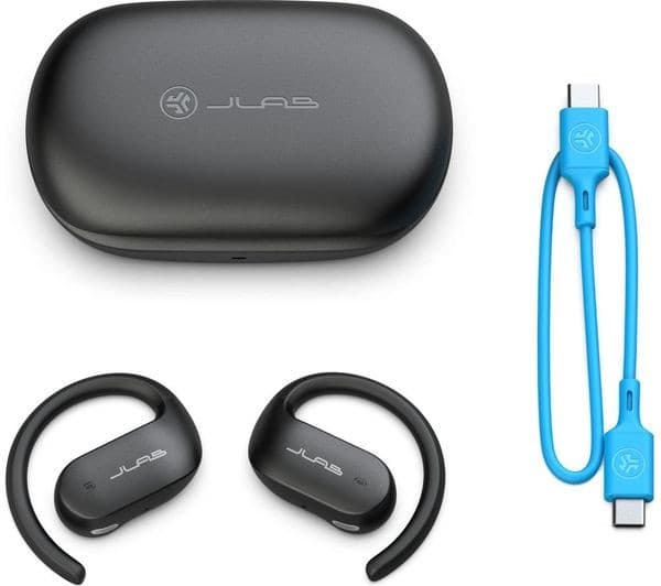 JLab JBuds Open Sport Wireless Bluetooth Open-Ear Earbuds - Black - Image 6