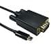 USB-C to VGA 1080P 60HZ 1 Meter Black Data Cable thumbnail 3