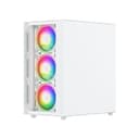 Vida Lucid Micro-ATX Tower ARGB Tempered Glass Gaming PC Case - White thumbnail 2