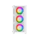 Vida Lucid Micro-ATX Tower ARGB Tempered Glass Gaming PC Case - White thumbnail 4