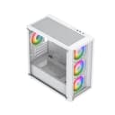 Vida Lucid Micro-ATX Tower ARGB Tempered Glass Gaming PC Case - White thumbnail 5