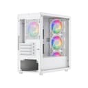 Vida Lucid Micro-ATX Tower ARGB Tempered Glass Gaming PC Case - White thumbnail 6