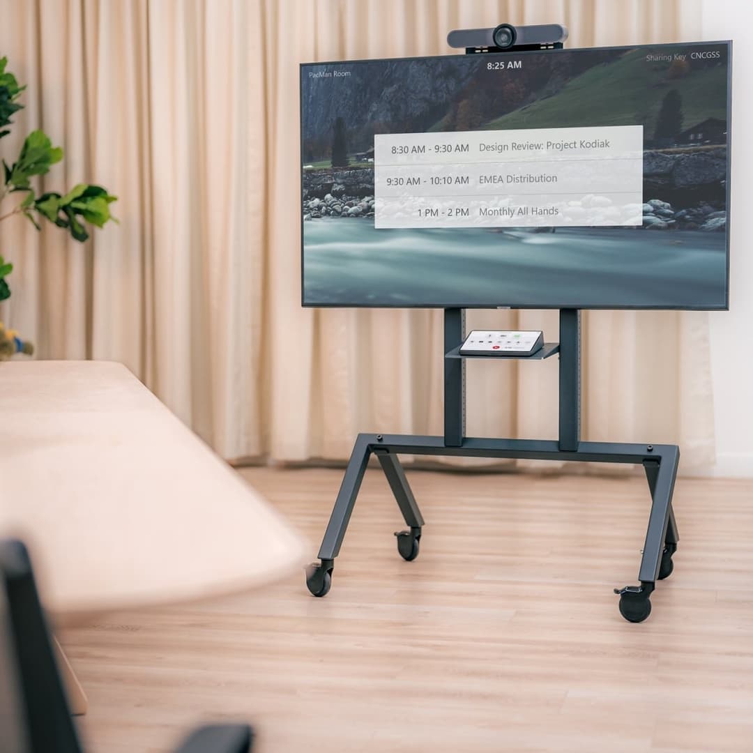 Heckler AV Cart Prime H700-BG - Cart for LCD display / video conferencing system - heavy duty steel - black gray - screen size: 50 -75 - mounting interface: 400 mm - Image 1