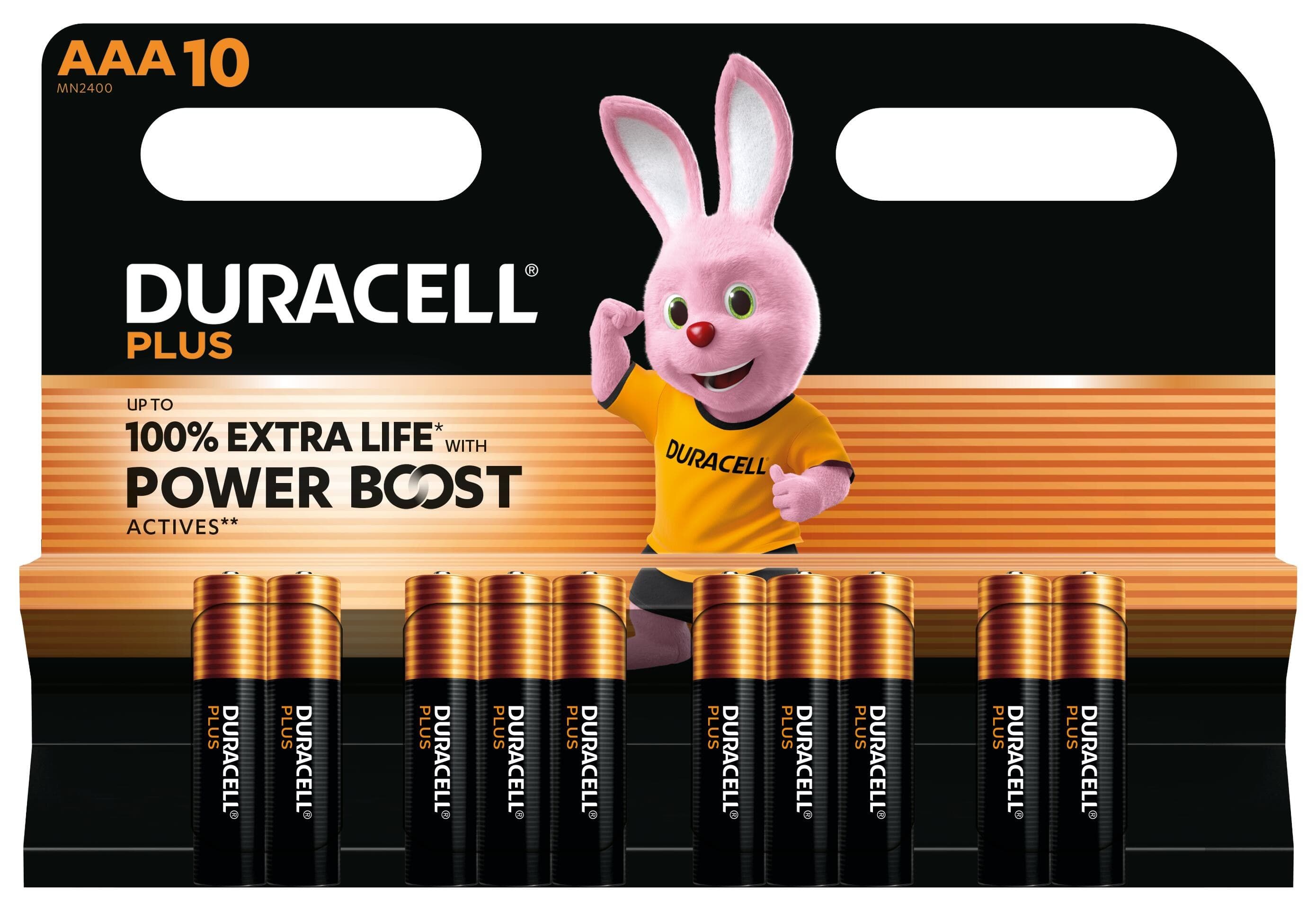DURACELL Plus AAA Alkaline Batteries - Pack of 10